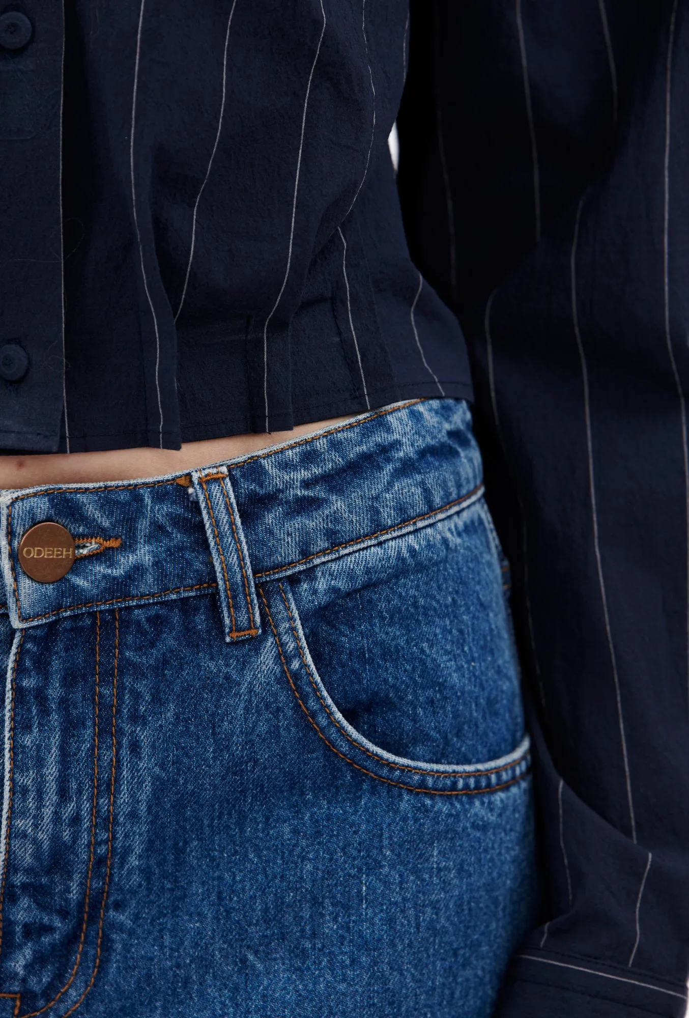 Paper Touch Stripe Bluse, Marine sold by ODEEH product image thumbnail 5