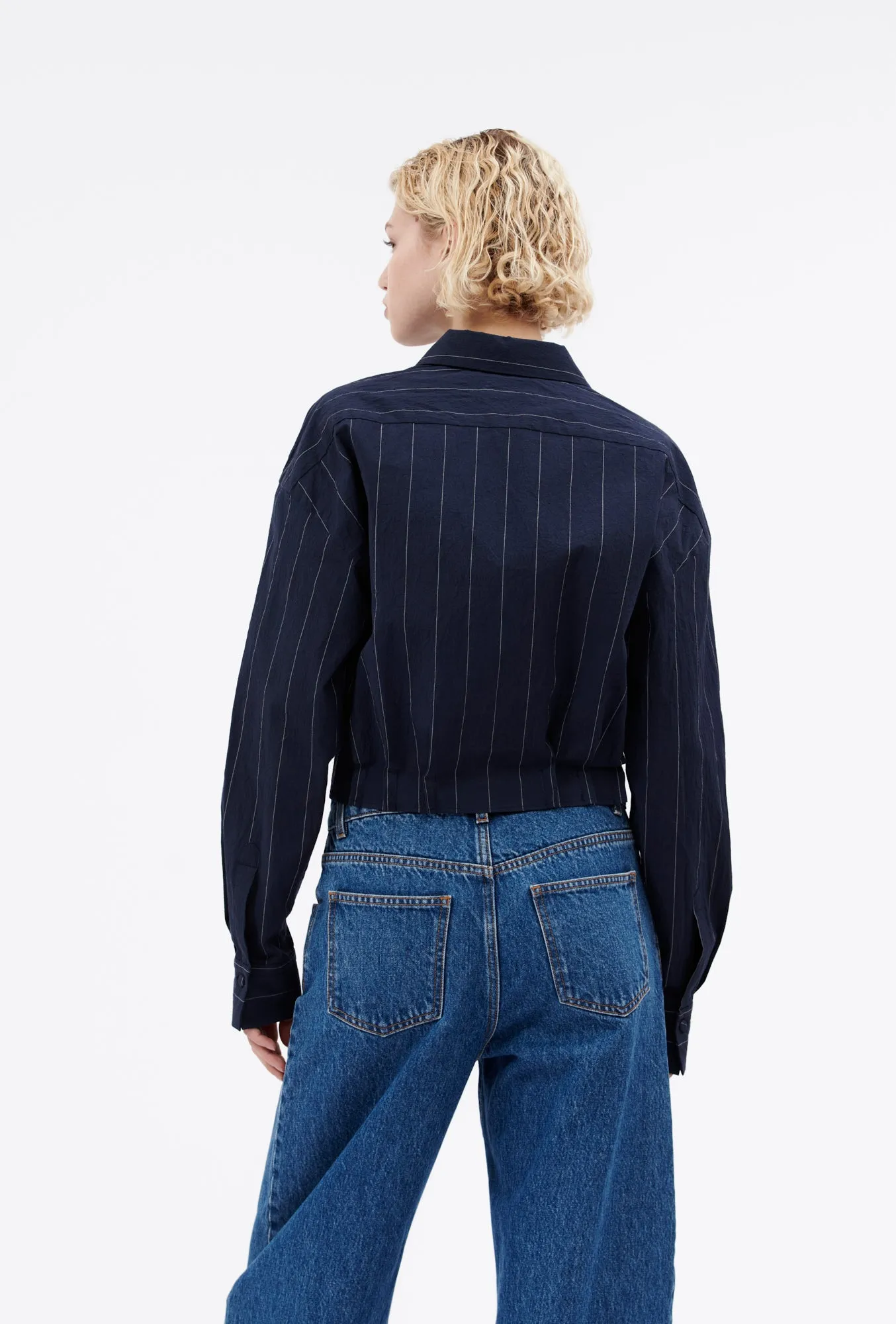 Paper Touch Stripe Bluse, Marine sold by ODEEH product image thumbnail 3