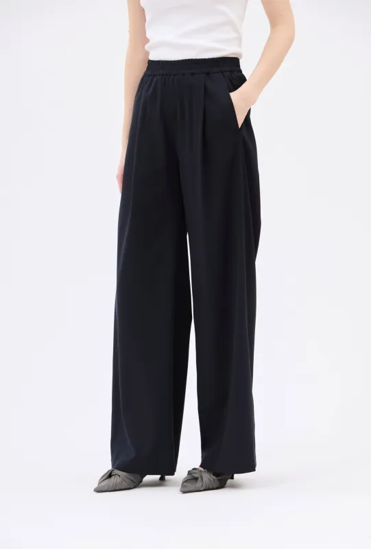 Light Oxford Wool Hose, Navy sold by ODEEH