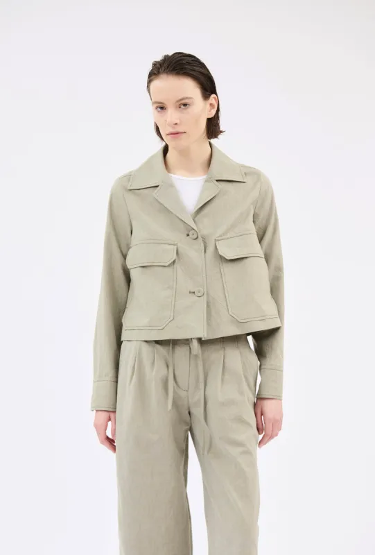 Crinkled Oxford Jacke, Putty made by ODEEH