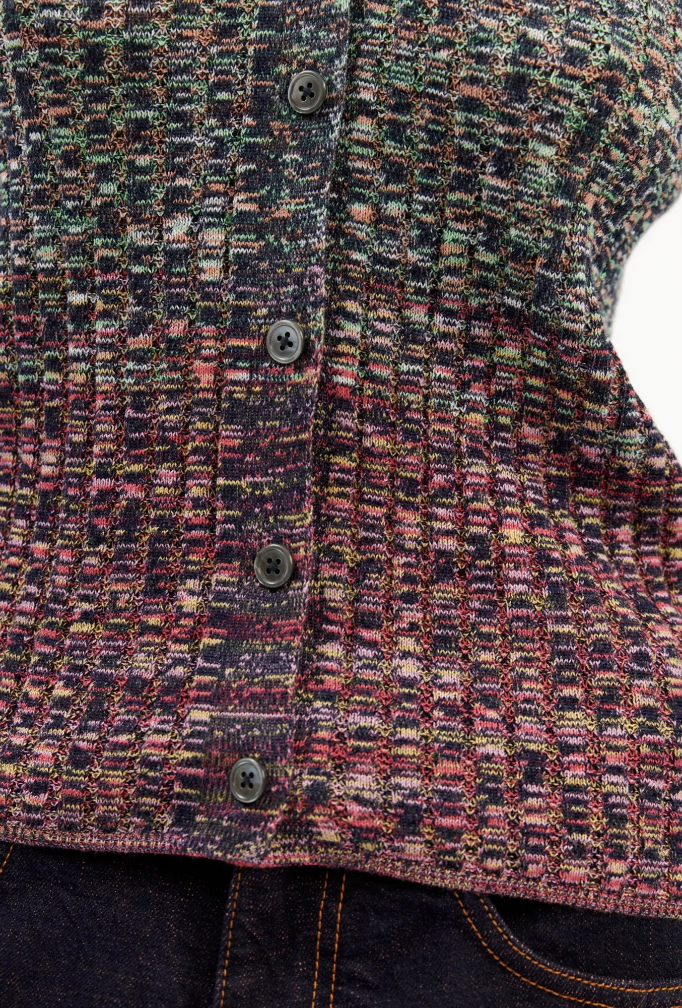 SPACE-DYED WOOL MIX Cardigan, Multicolor sold by ODEEH product image thumbnail 4