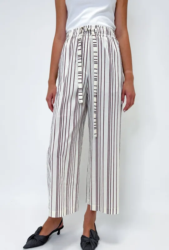 Fancy Stripe 2 Hose, Burgundy sold by ODEEH