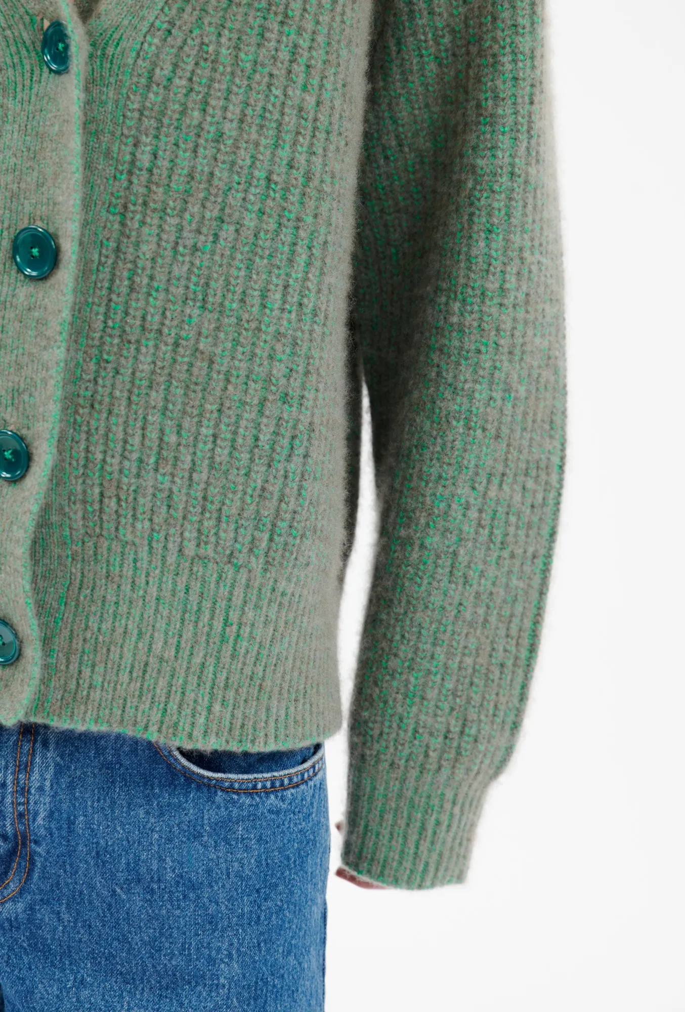 CASHMERE COTTON VANISÈ Cardigan, Shamrock sold by ODEEH product image thumbnail 4