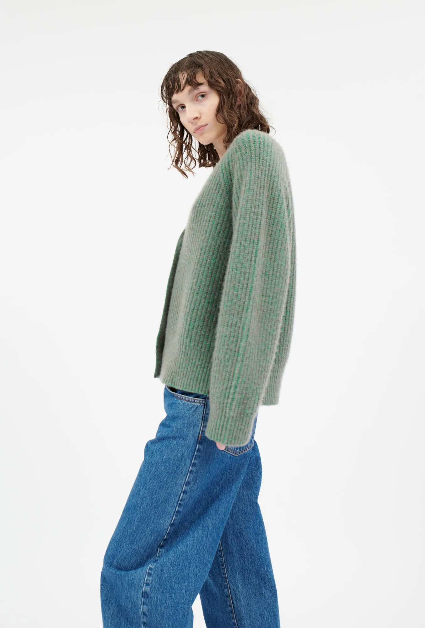 CASHMERE COTTON VANISÈ Cardigan, Shamrock sold by ODEEH product image thumbnail 2