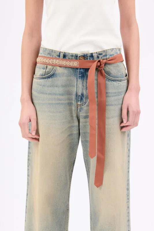 Rhinestone Belt, Cinnamon made by ODEEH