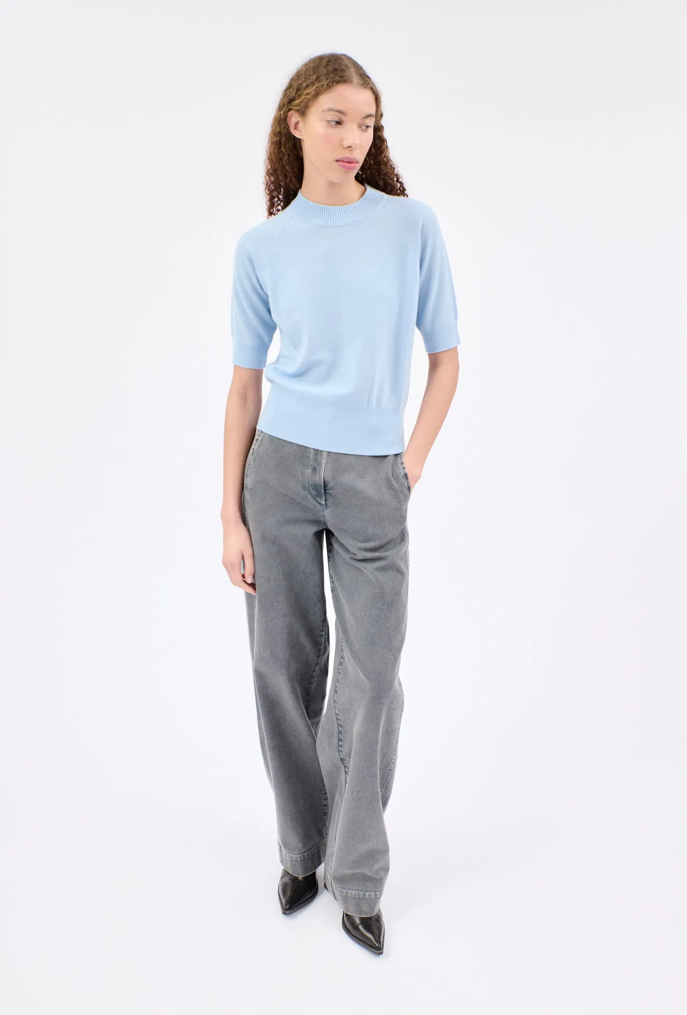 Light Cashmere Pullover, Ciel sold by ODEEH product image thumbnail 4