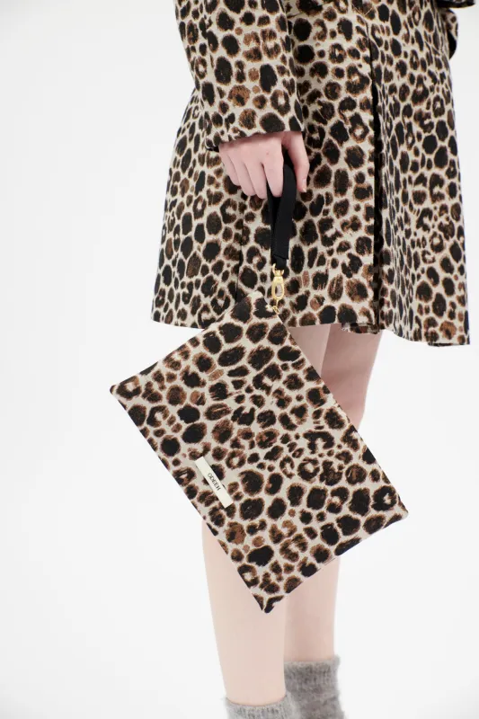 Snow Leopard Clutch, Myrrh made by ODEEH