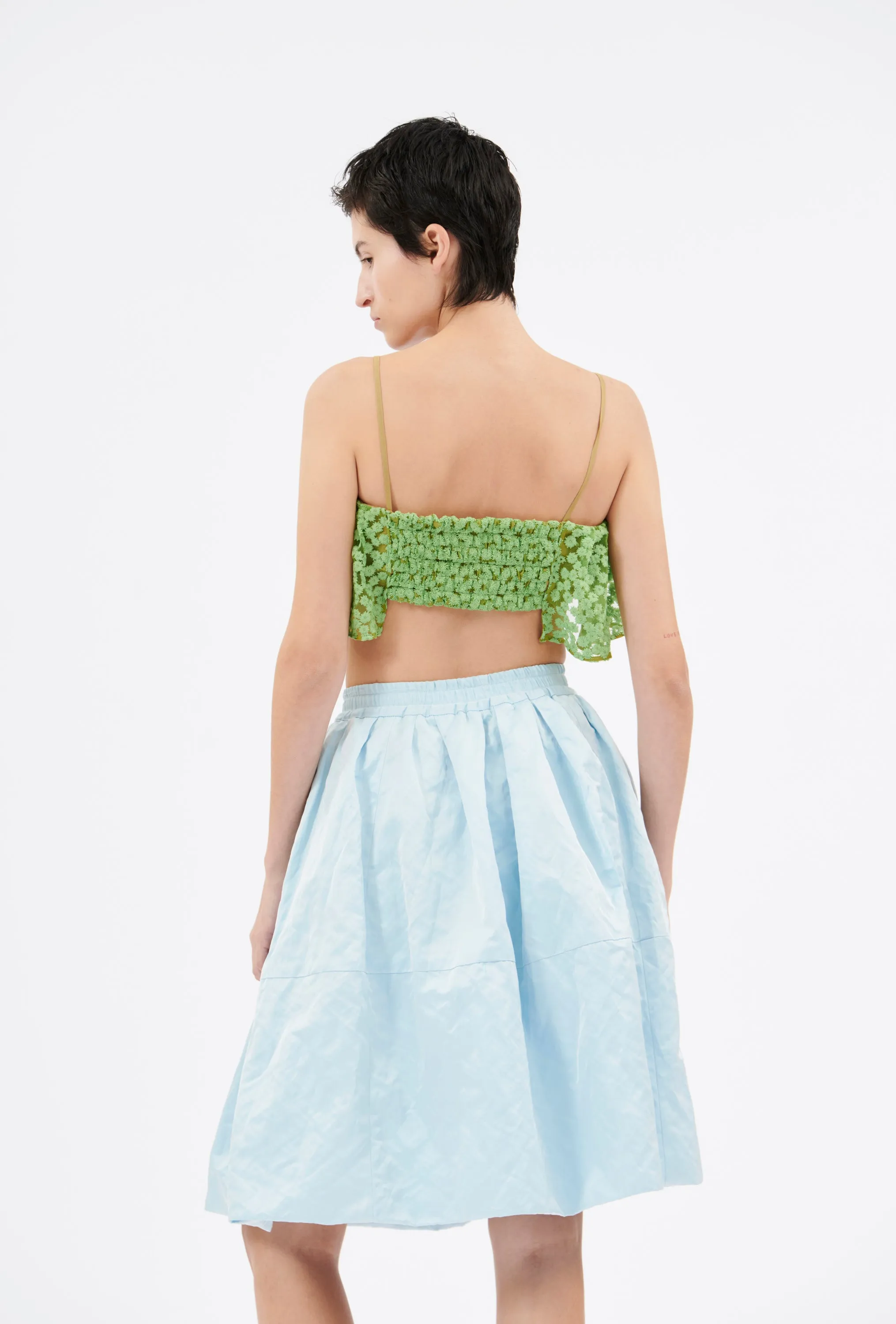 Embroidered Daisies Top, Green Apple sold by ODEEH product image thumbnail 3