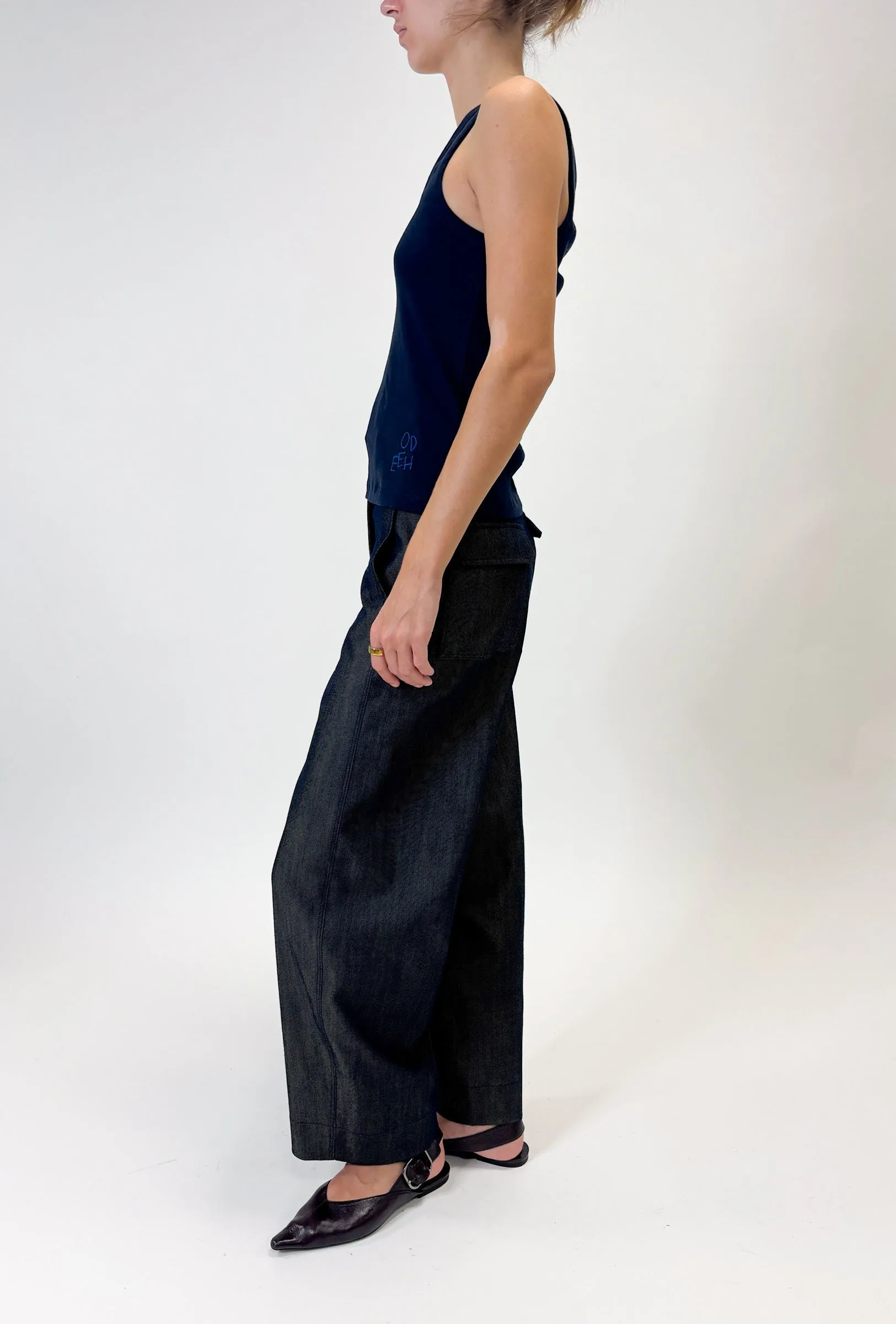 Organic Single Jersey Top, Navy sold by ODEEH product image thumbnail 2