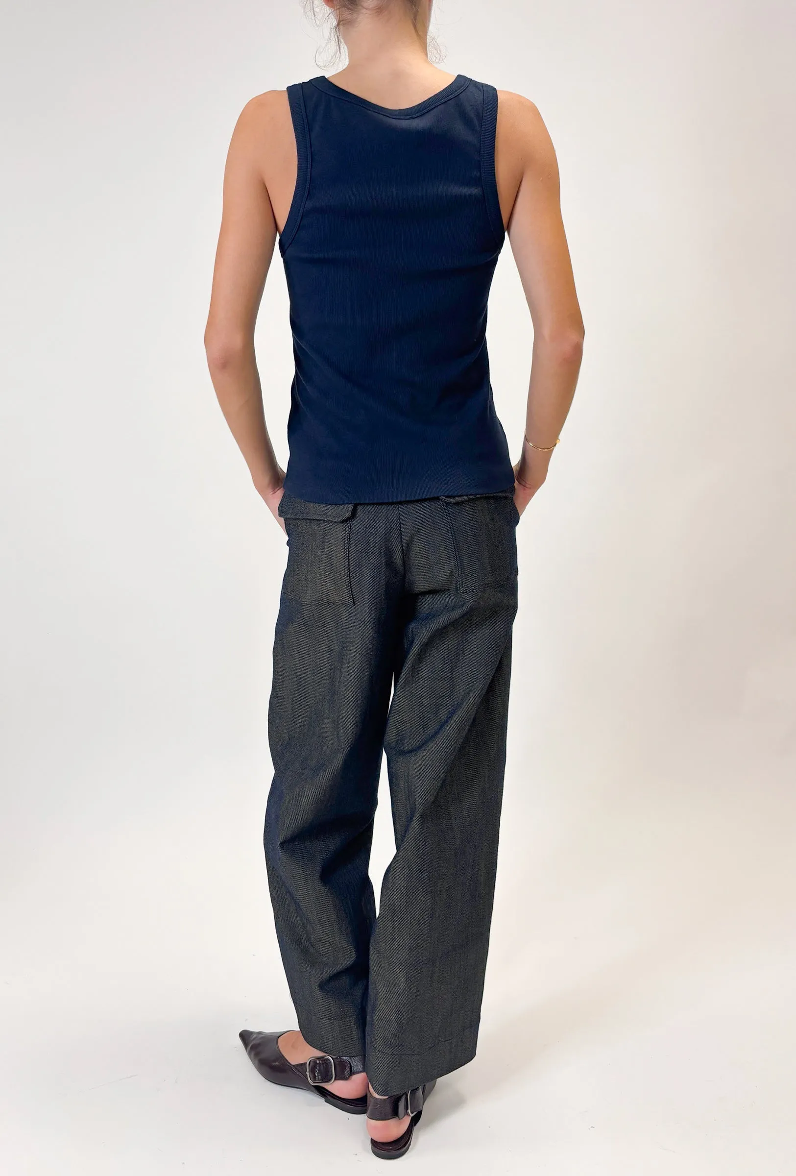 Organic Single Jersey Top, Navy sold by ODEEH product image thumbnail 3