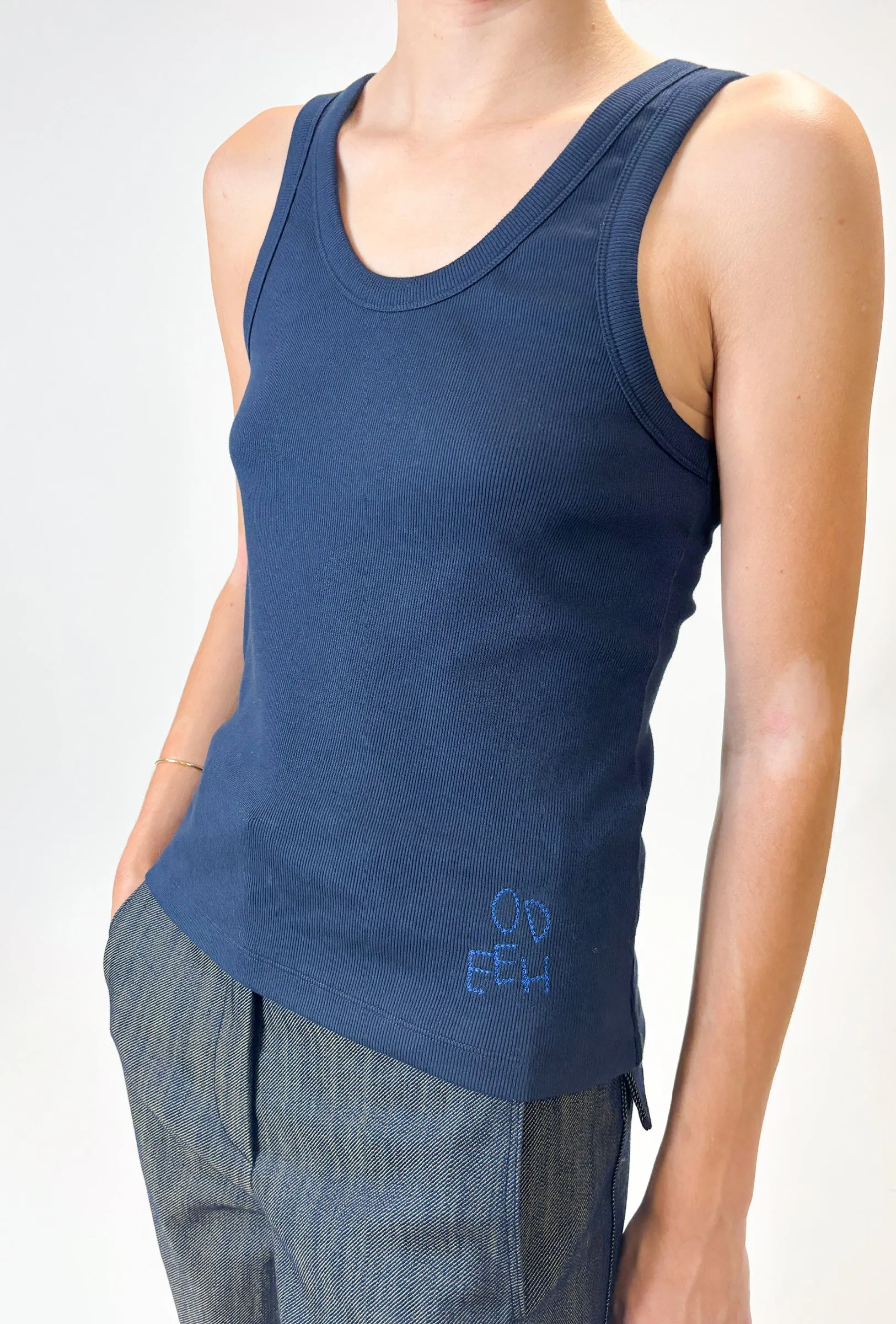 Organic Single Jersey Top, Navy sold by ODEEH product image thumbnail 4
