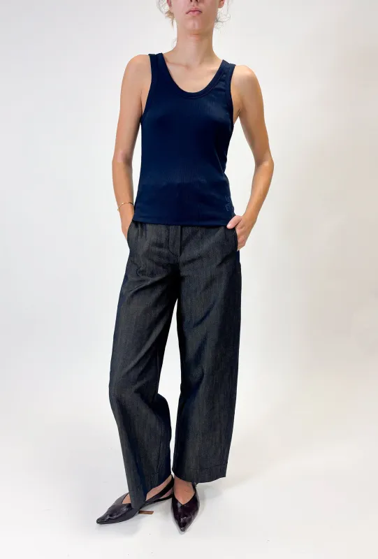 Organic Single Jersey Top, Navy made by ODEEH