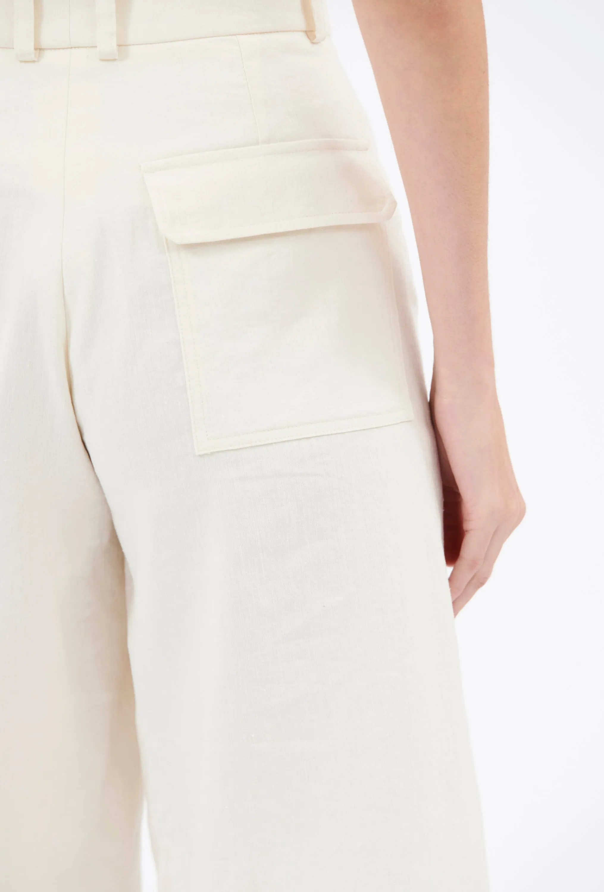 Structured Cotton / Linen Hose, Off White sold by ODEEH product image thumbnail 4