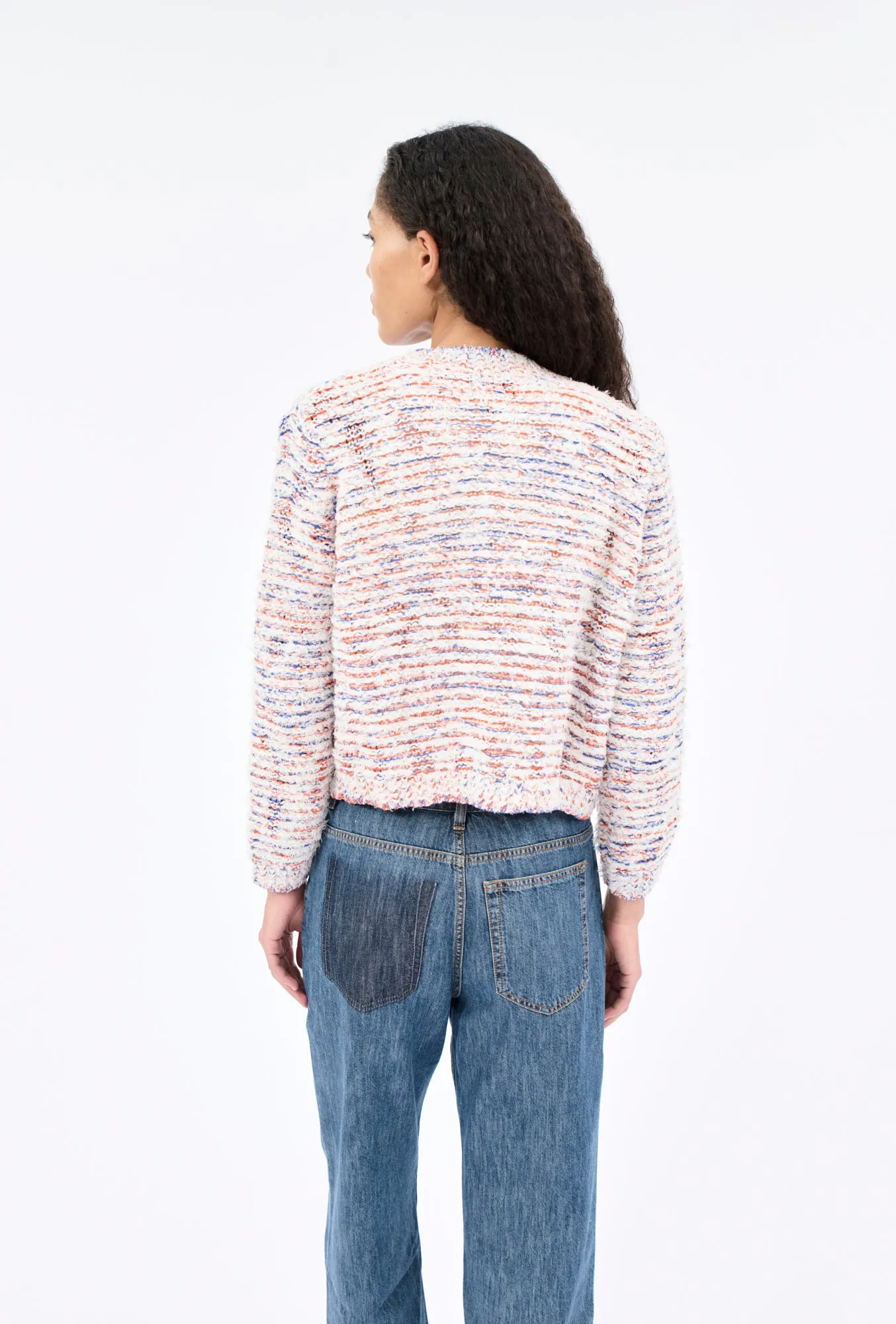 Fringy Tape Yarn Cardigan, Dawn sold by ODEEH product image thumbnail 4