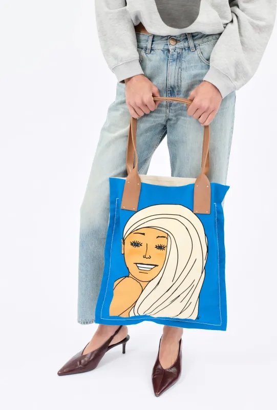 ODEEH Painting Tasche, Capri Blue made by ODEEH
