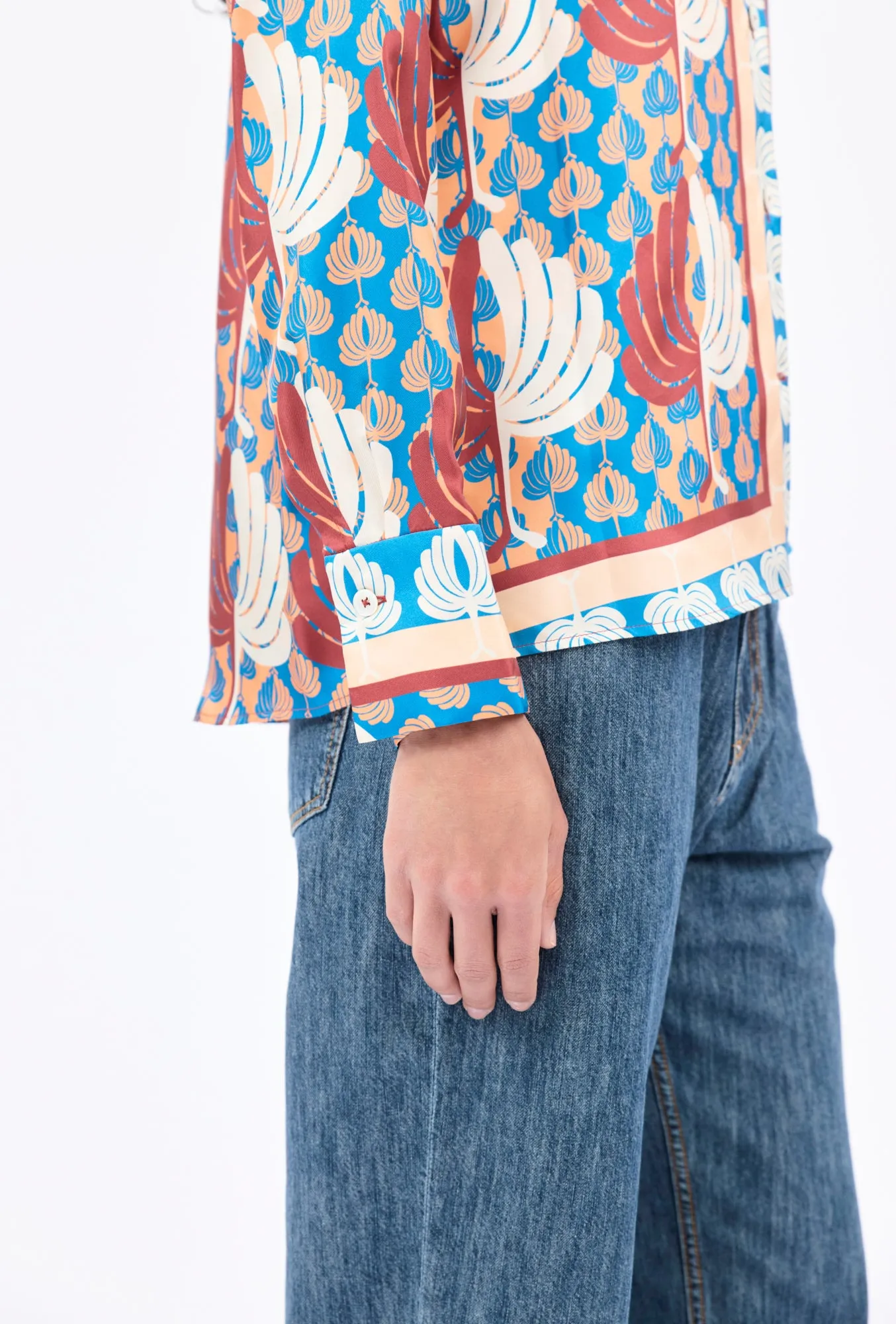 Palm Fans Bluse, English Red sold by ODEEH product image thumbnail 4