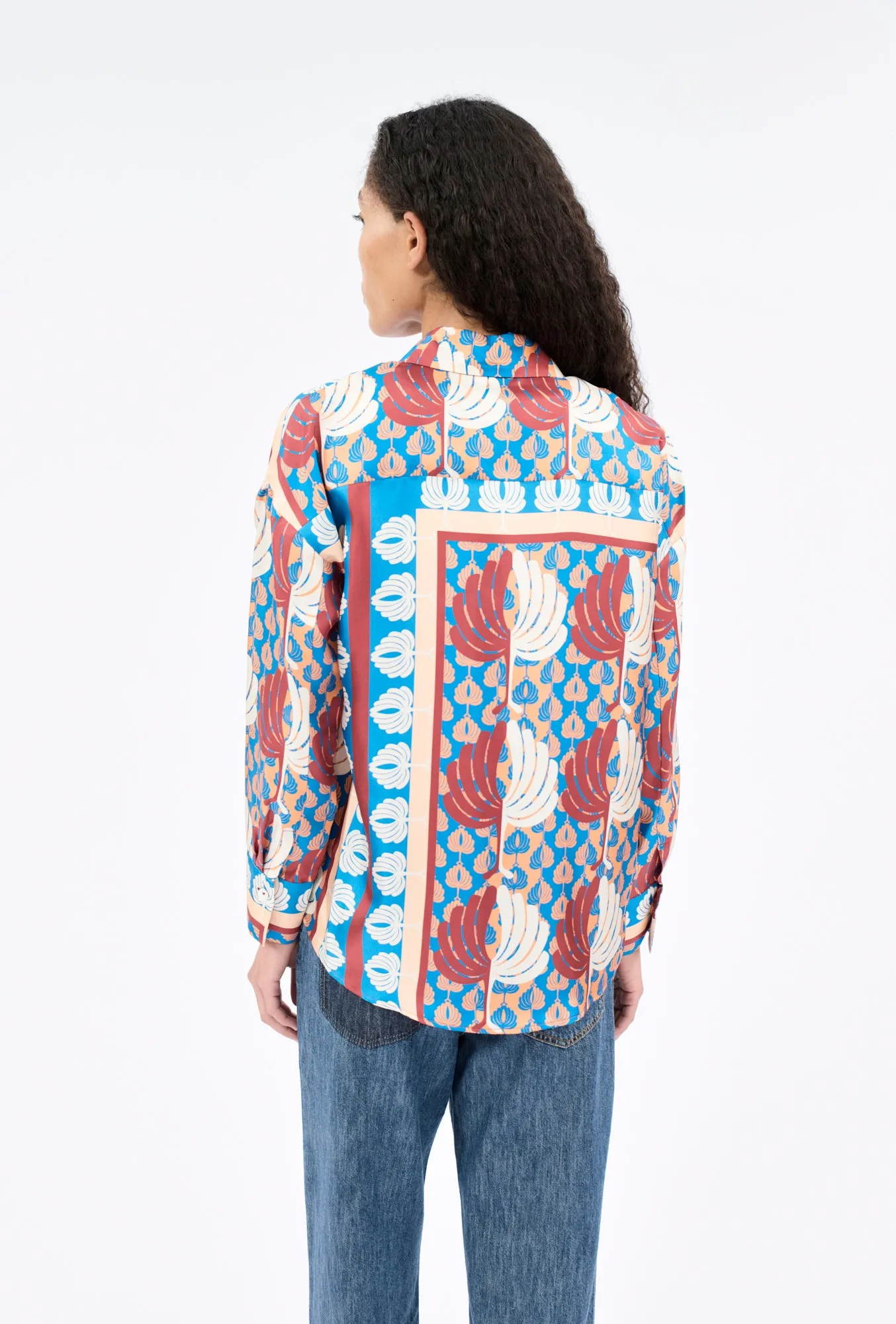 Palm Fans Bluse, English Red sold by ODEEH product image thumbnail 3