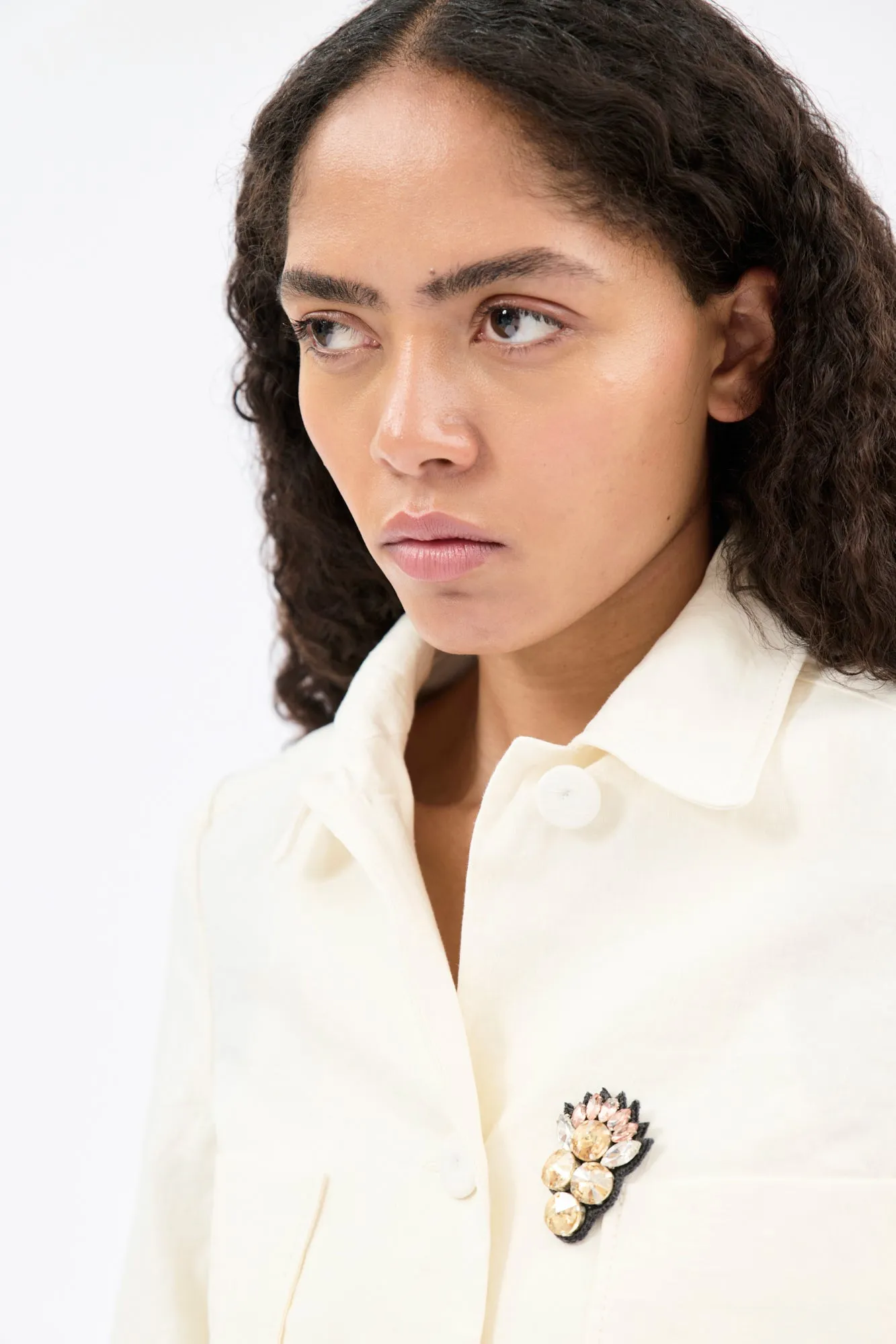 Structured Cotton / Linen Jacke, Off White sold by ODEEH product image thumbnail 4