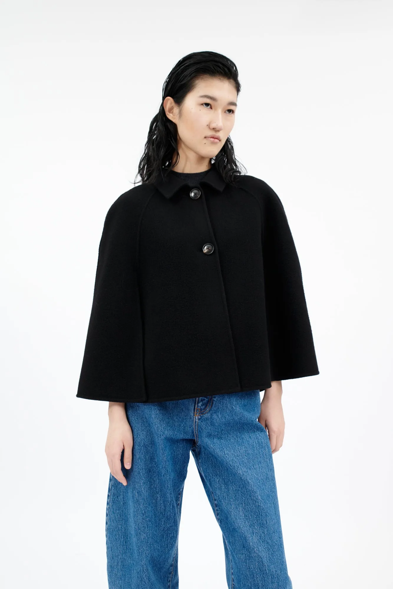 Spongy Double Face Cape, Jet Black sold by ODEEH