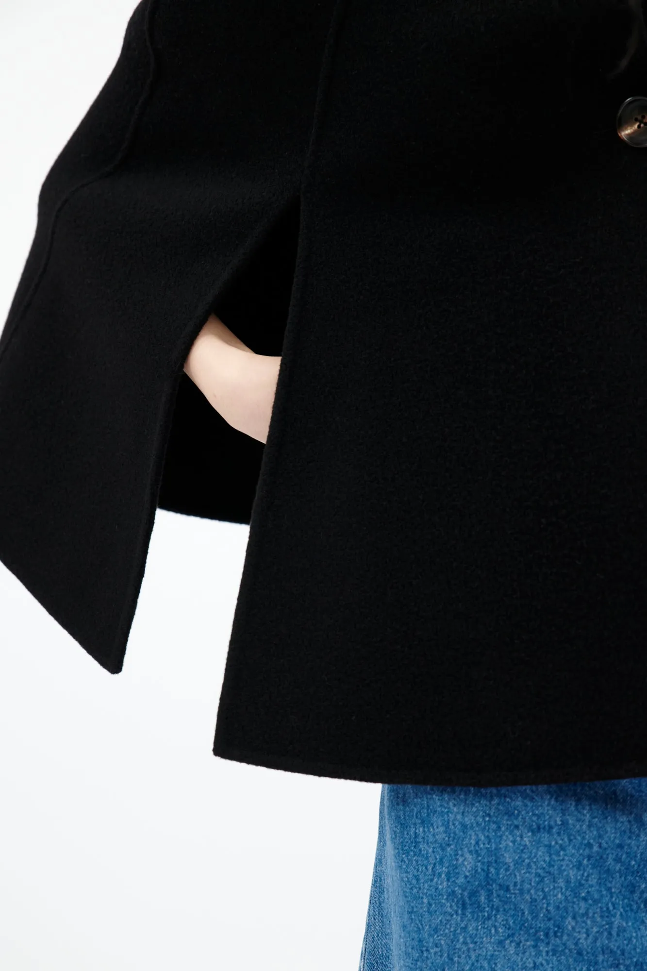 Spongy Double Face Cape, Jet Black sold by ODEEH product image thumbnail 5