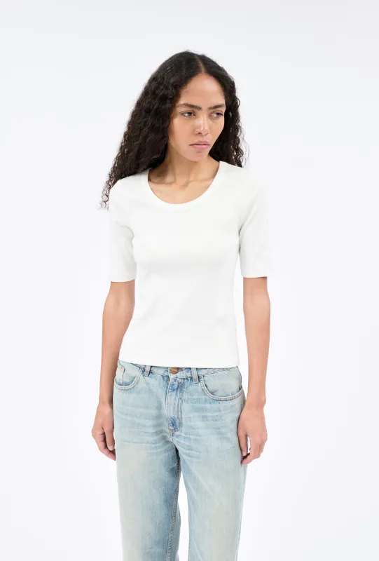 Organic Single Jersey T-Shirt, Milk made by ODEEH