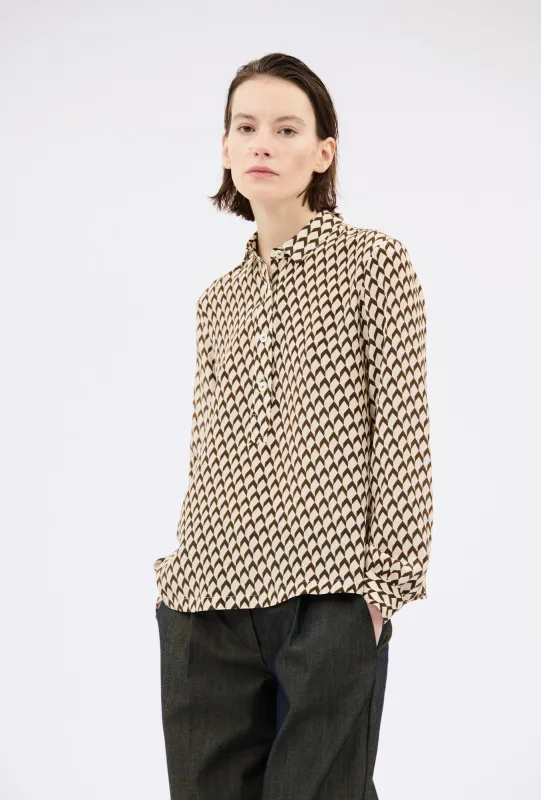 Chevrons Bluse, Mink made by ODEEH