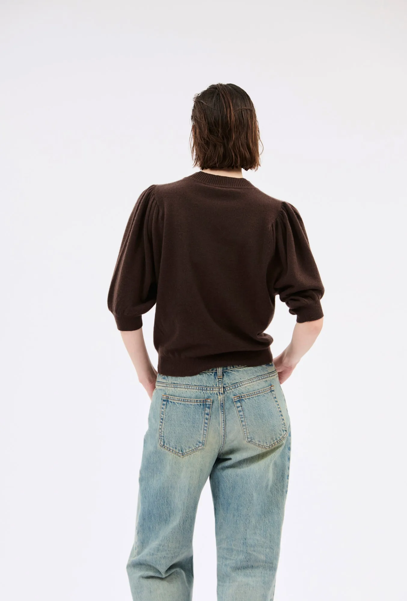 Light Cashmere Pullover, Chocolate sold by ODEEH product image thumbnail 2