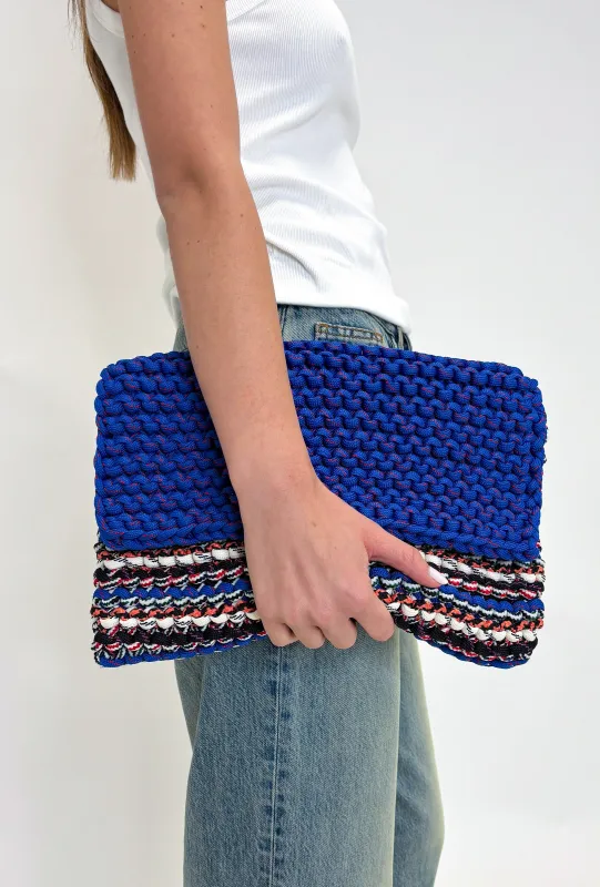 KNITTED Clutch, Royal made by ODEEH