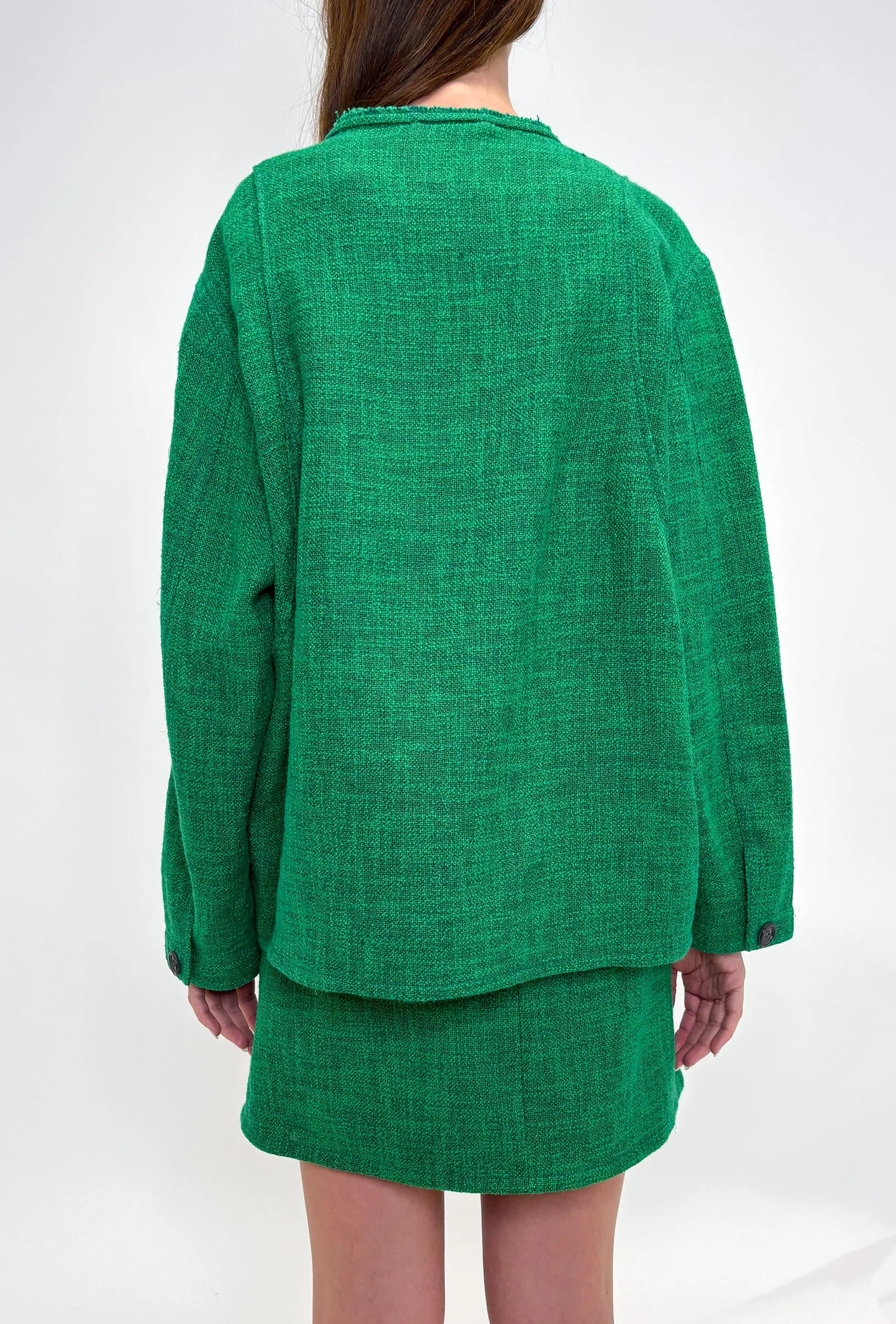 Hemp Tweed Blouson, Billard Green sold by ODEEH product image thumbnail 2