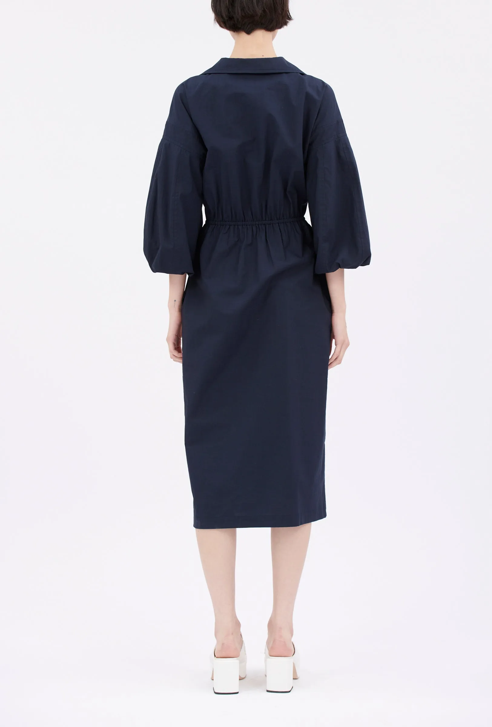 Poplin Kleid, Navy sold by ODEEH product image thumbnail 3