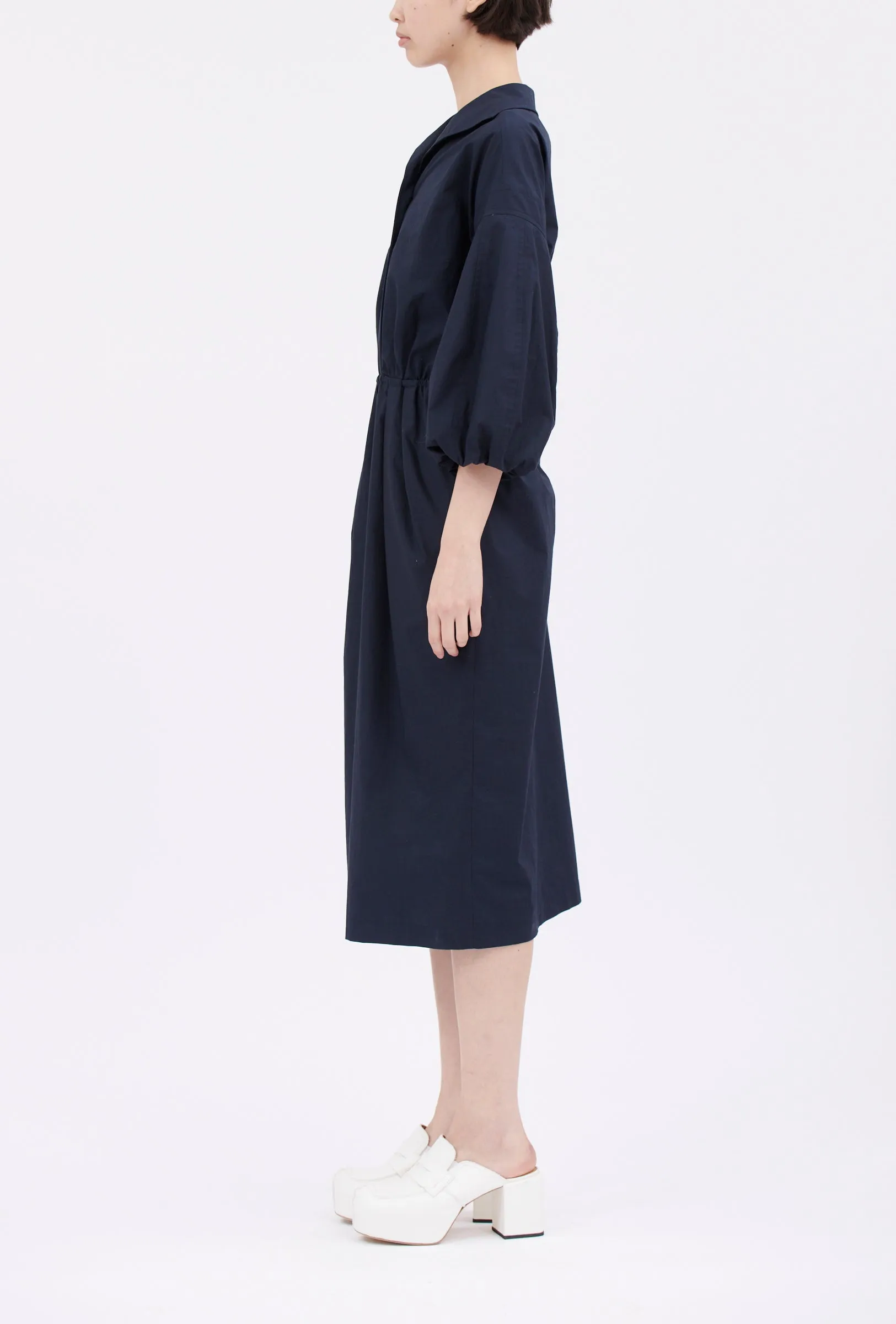 Poplin Kleid, Navy sold by ODEEH product image thumbnail 2
