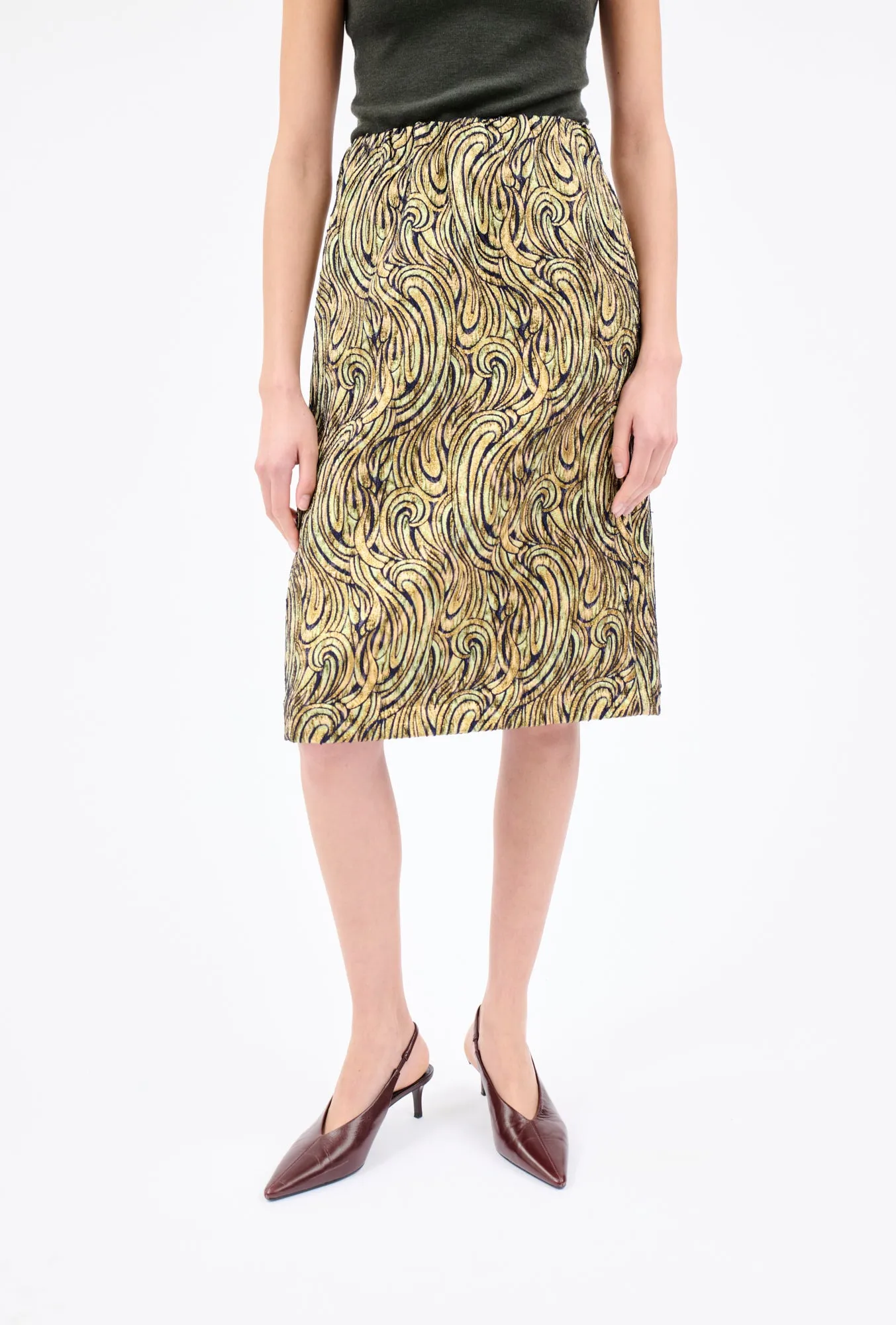 PAISLEY WAVES Rock, Greengold sold by ODEEH
