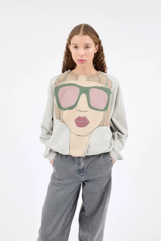FRENCH TERRY Jersey Sweatshirt, Lilly made by ODEEH