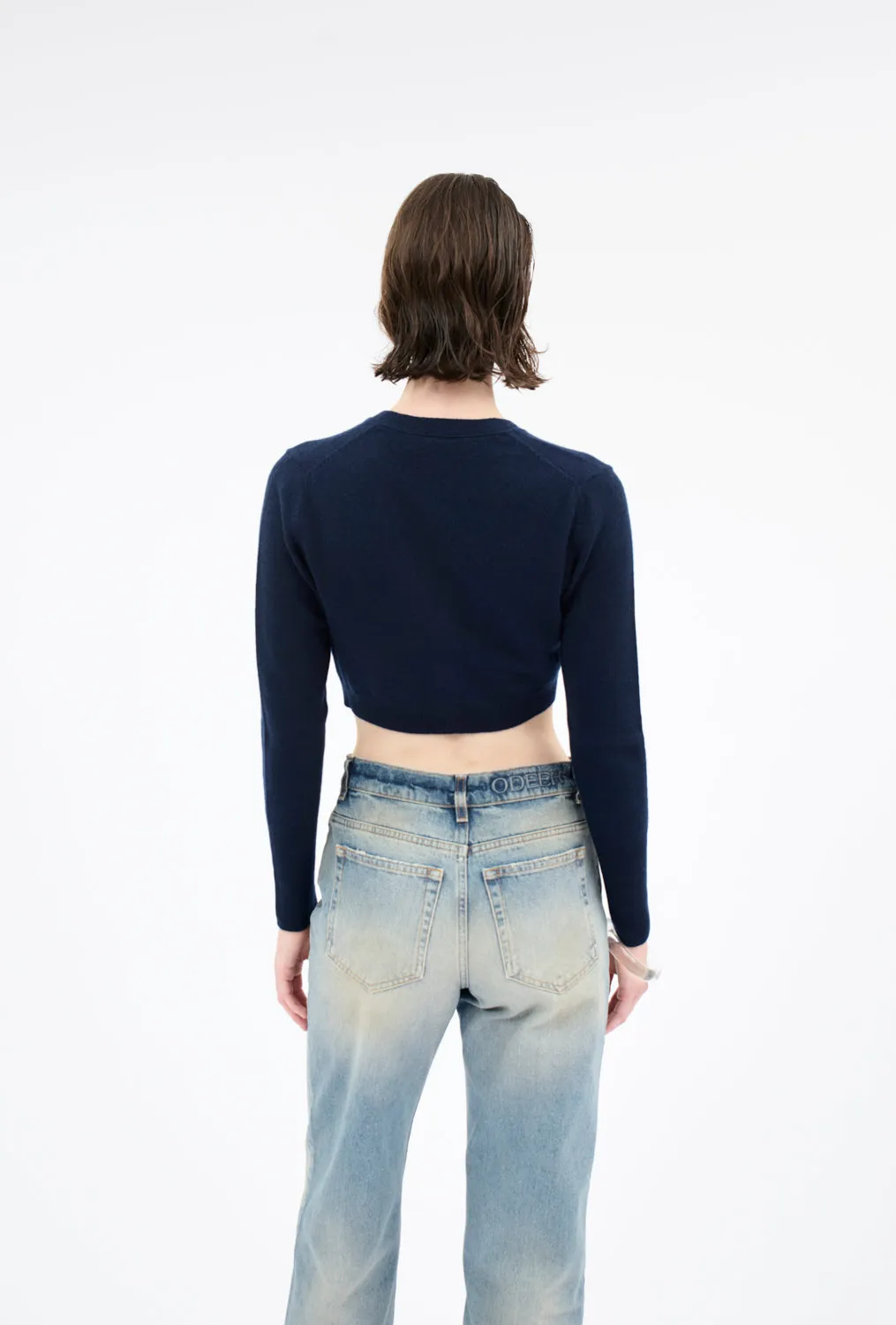 Light Cashmere Cardigan, Navy sold by ODEEH product image thumbnail 4