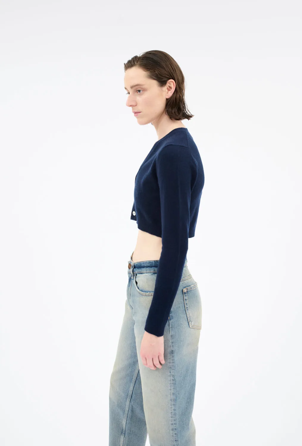 Light Cashmere Cardigan, Navy sold by ODEEH product image thumbnail 2