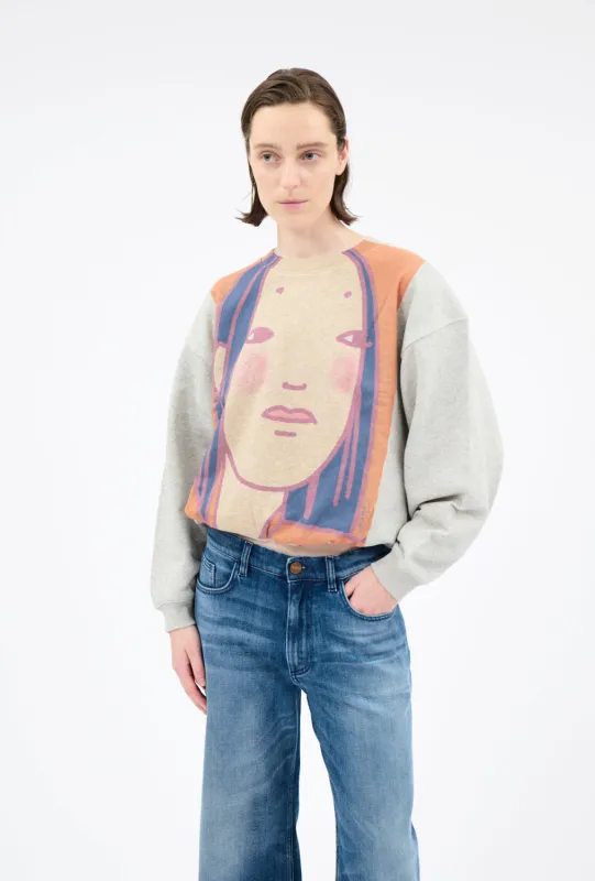 FRENCH TERRY Jersey Sweatshirt, Orange made by ODEEH
