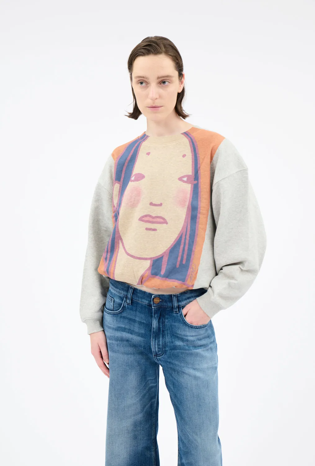 FRENCH TERRY Jersey Sweatshirt, Orange sold by ODEEH