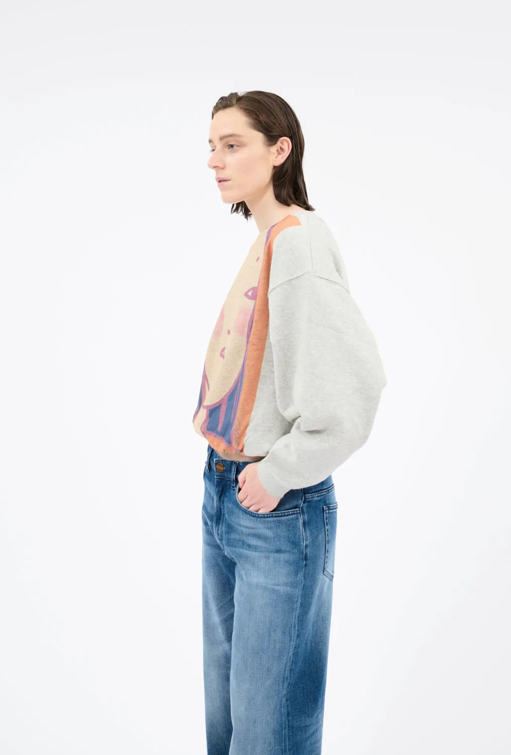 FRENCH TERRY Jersey Sweatshirt, Orange sold by ODEEH product image thumbnail 2