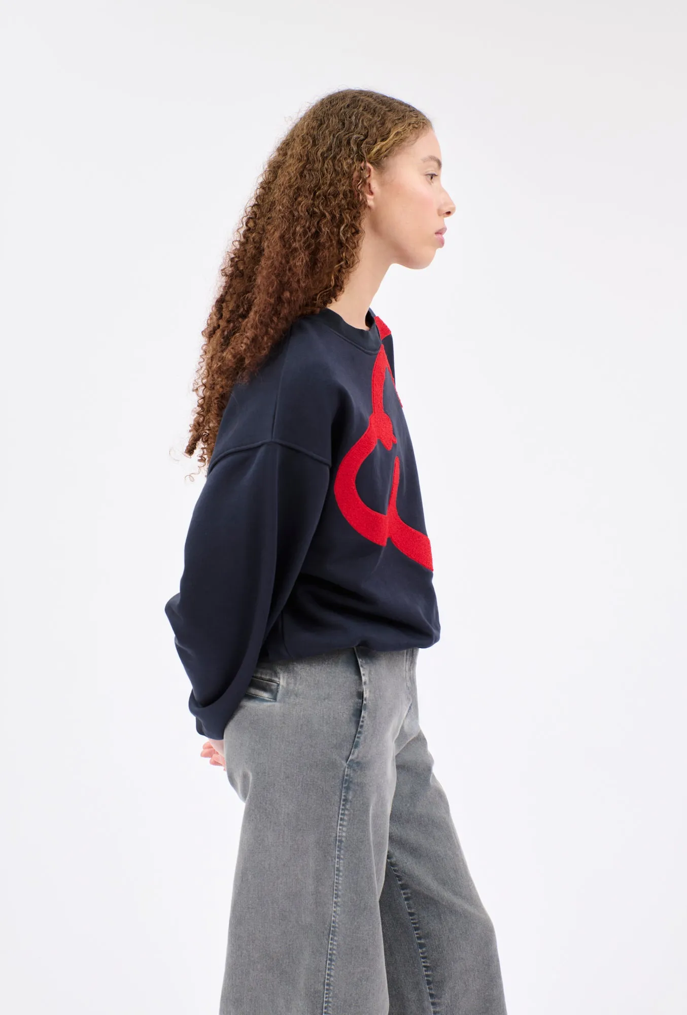 FRENCH TERRY Jersey Sweatshirt, Lipstick sold by ODEEH product image thumbnail 2