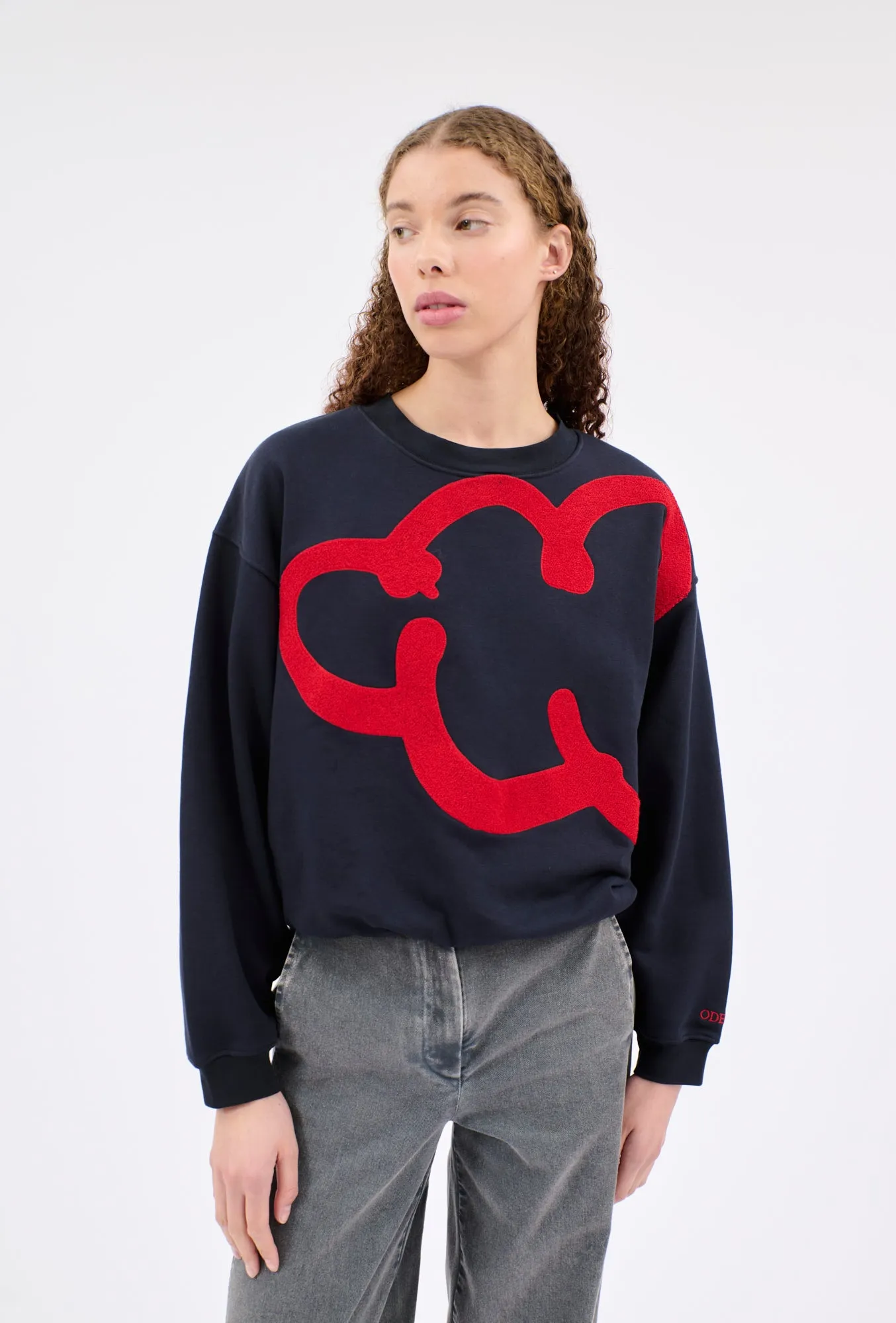 FRENCH TERRY Jersey Sweatshirt, Lipstick sold by ODEEH
