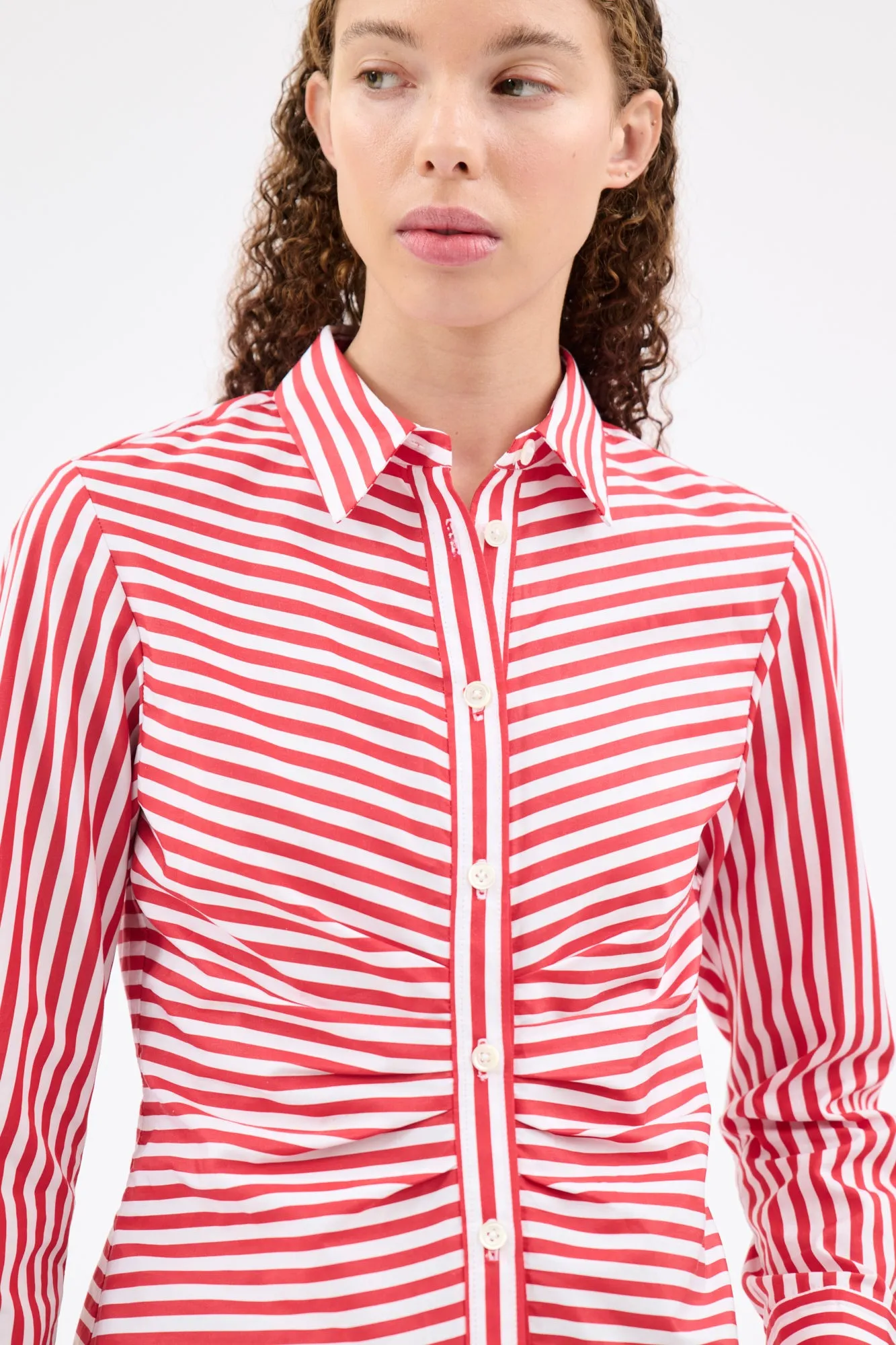 ROMAN STRIPE Bluse, True Red sold by ODEEH product image thumbnail 4