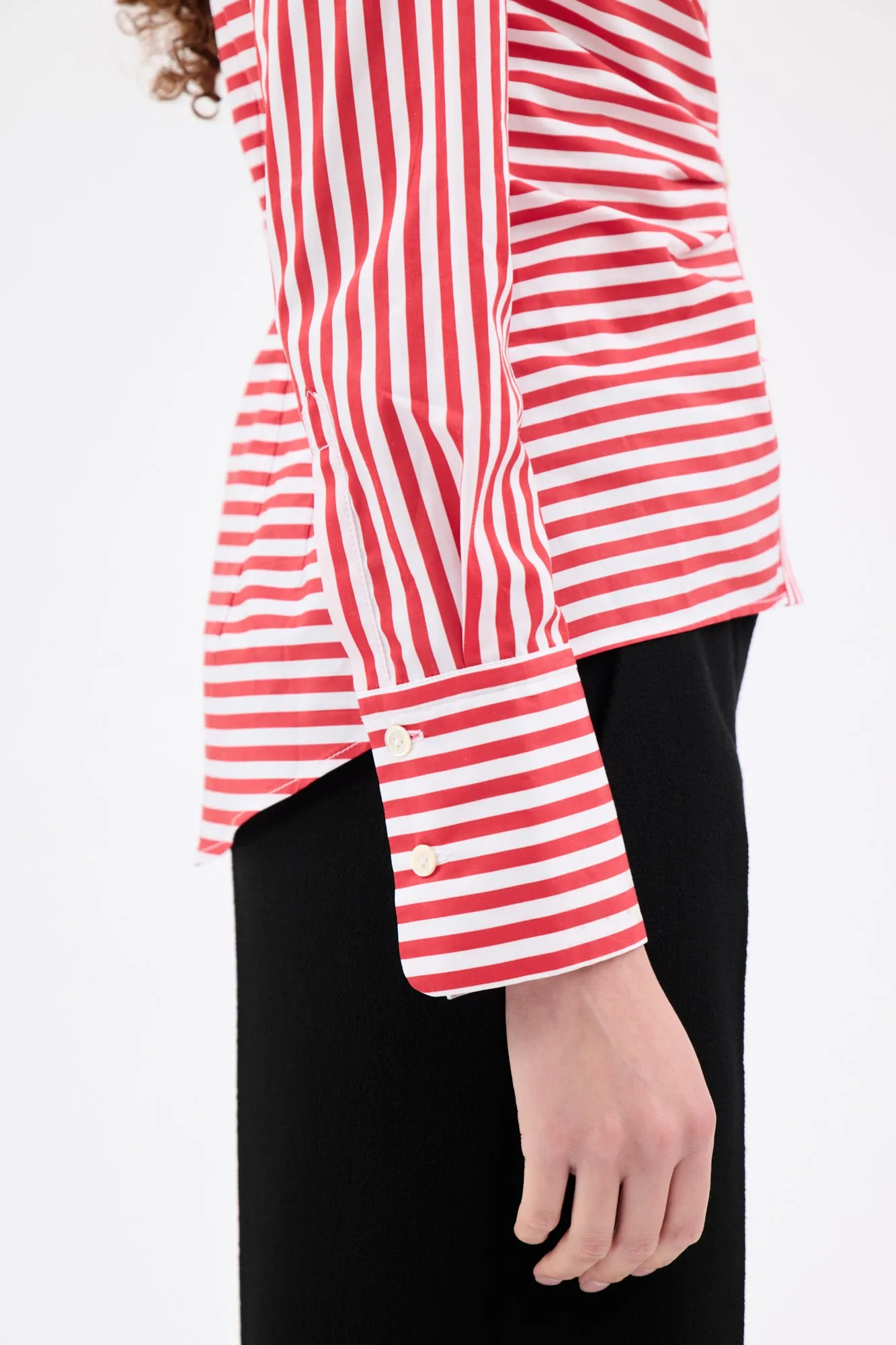 ROMAN STRIPE Bluse, True Red sold by ODEEH product image thumbnail 3
