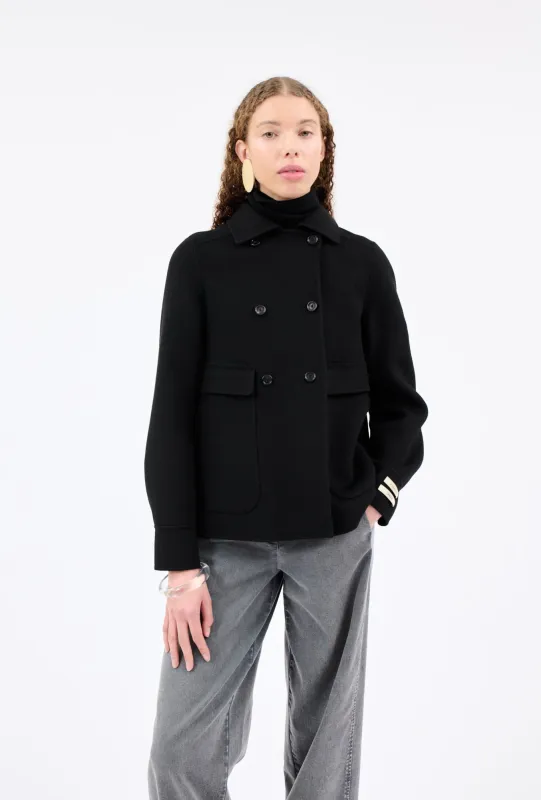 DOUBLE FACE Jacke, Jet Black made by ODEEH