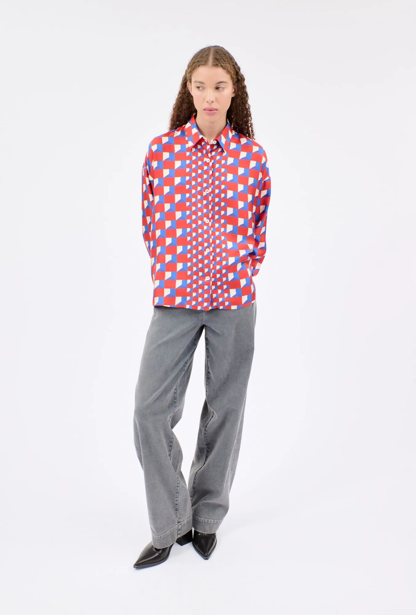 CUBES Bluse, True Red sold by ODEEH product image thumbnail 4