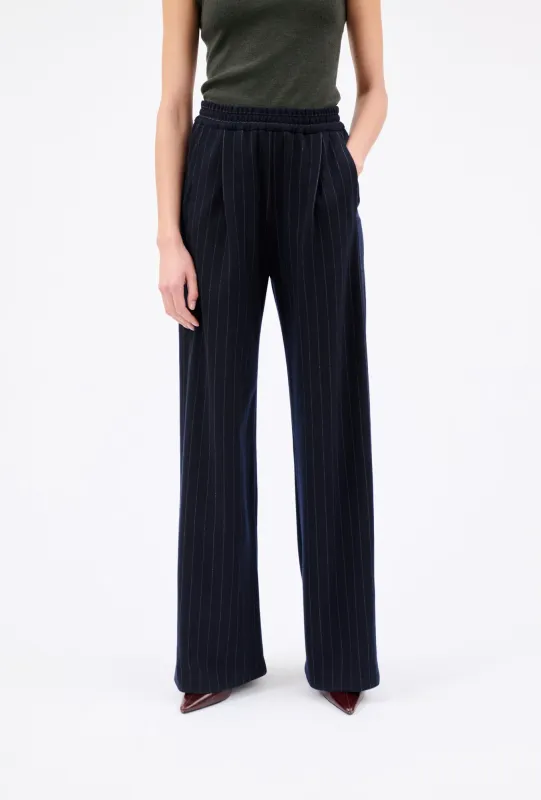 FLANNEL PIN STRIPE Hose, Navy made by ODEEH