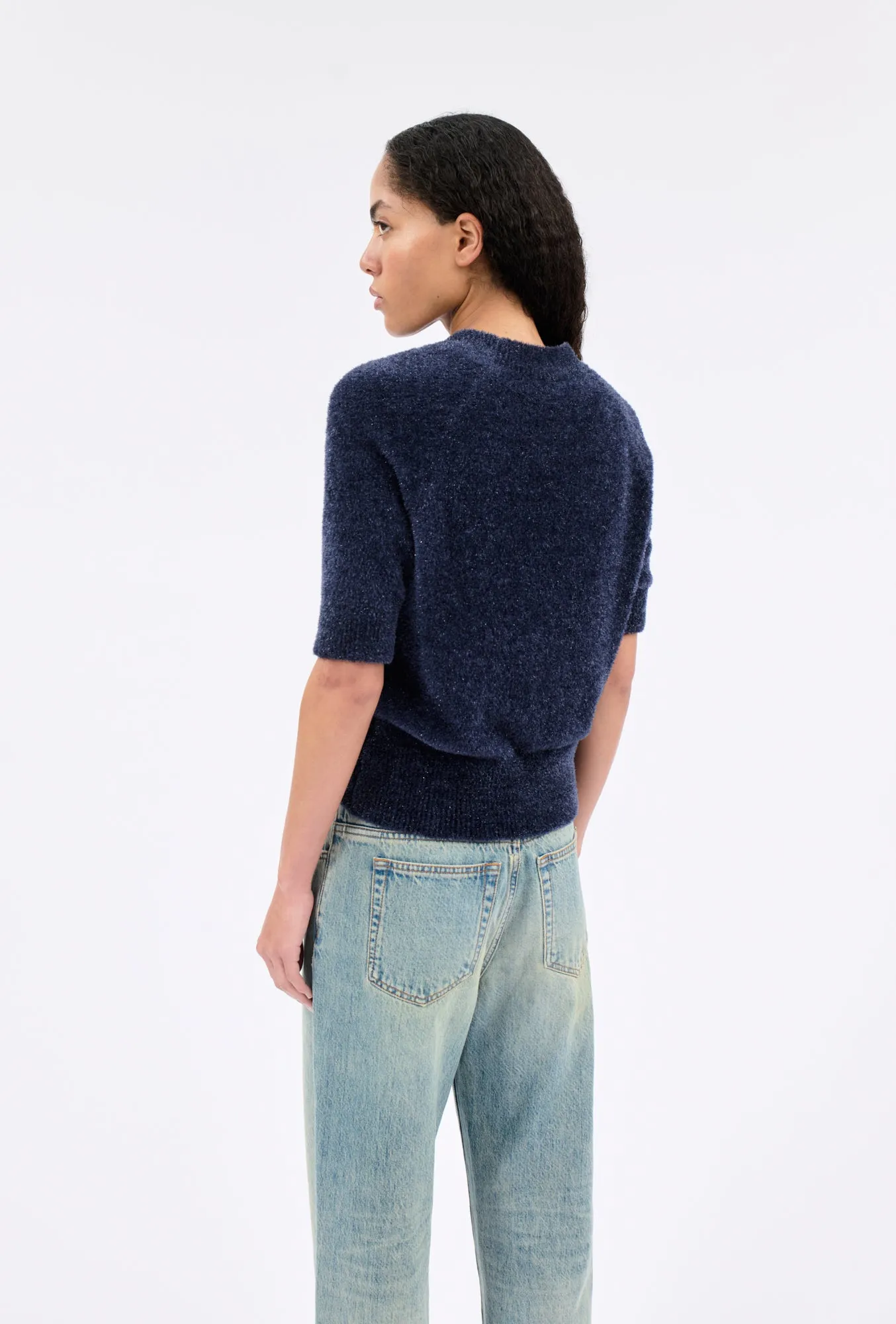 Lurex Knit Pullover, Ink sold by ODEEH product image thumbnail 3