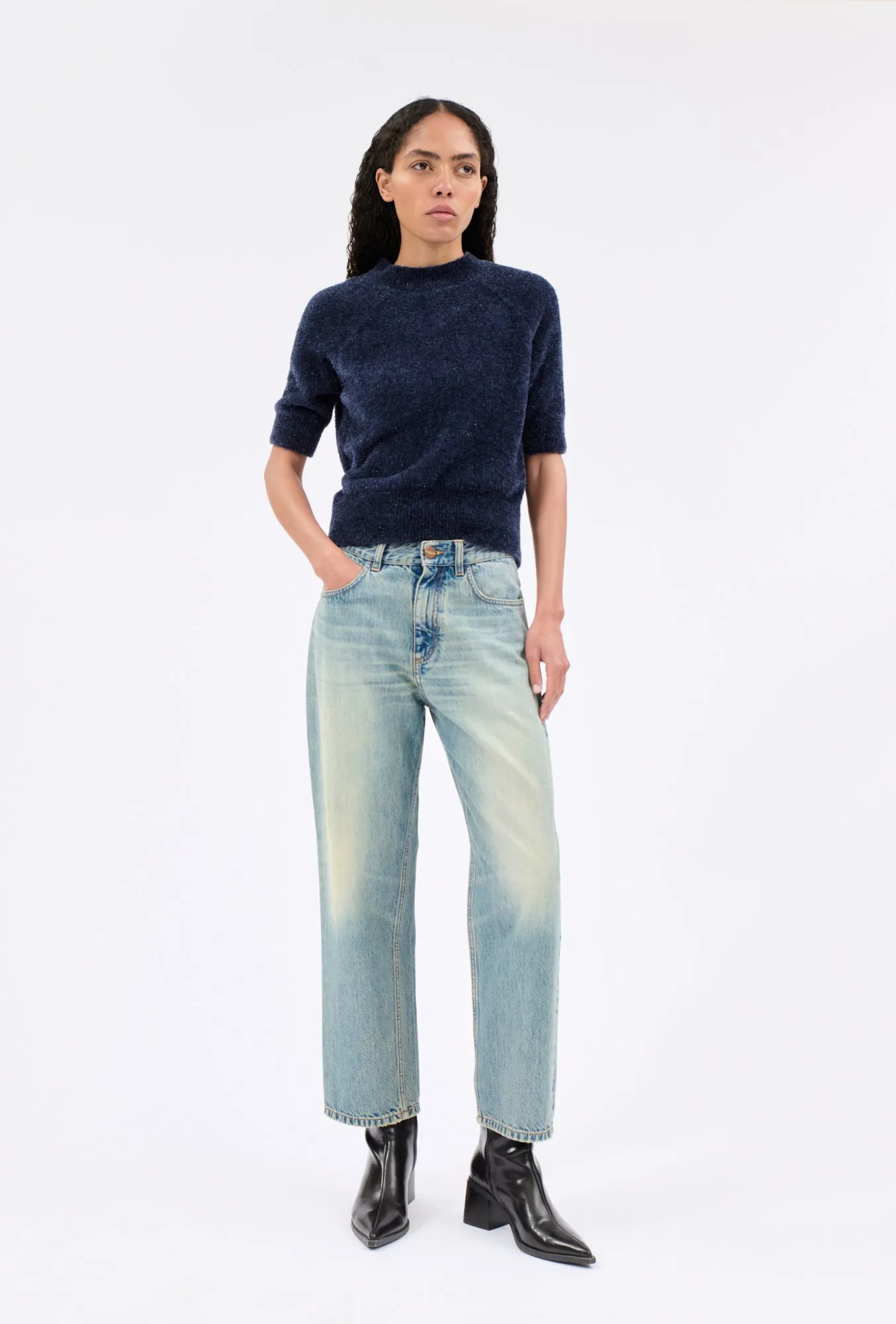 Lurex Knit Pullover, Ink sold by ODEEH product image thumbnail 5