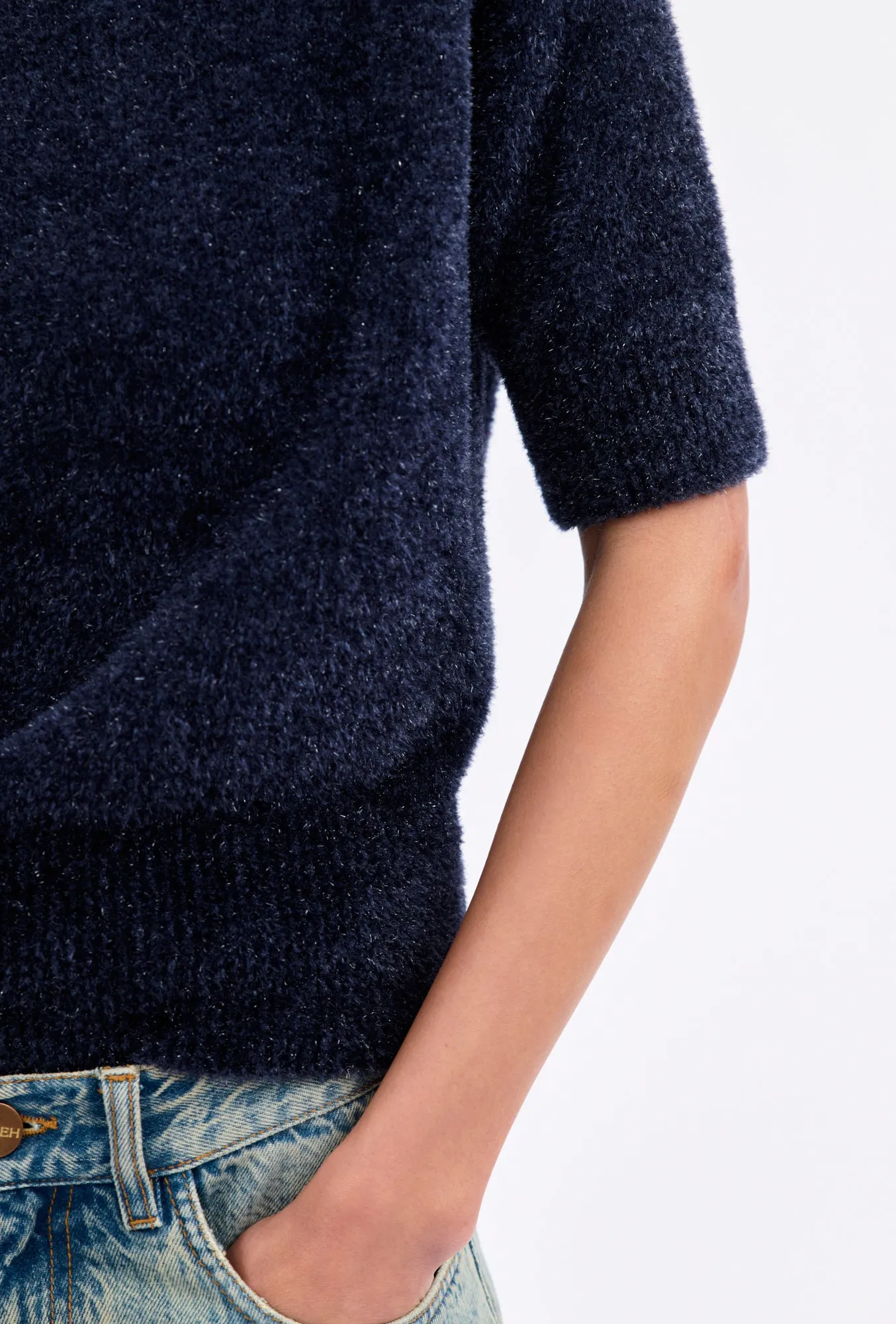 Lurex Knit Pullover, Ink sold by ODEEH product image thumbnail 4