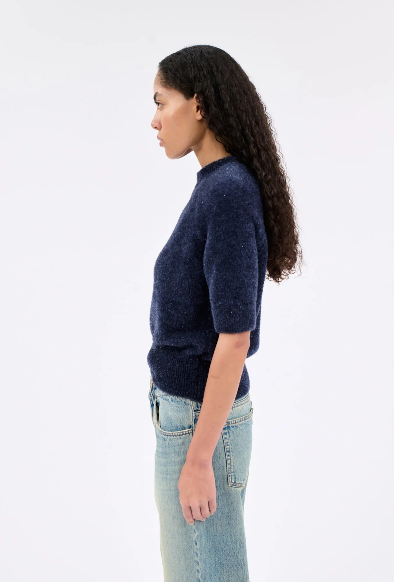 Lurex Knit Pullover, Ink sold by ODEEH product image thumbnail 2