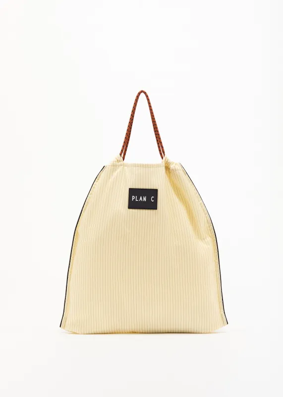 YELLOW TOTE WITH STRIPES made by Plan C